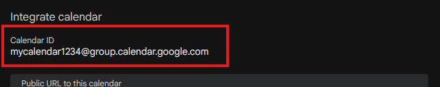 Find your Google Calendar ID