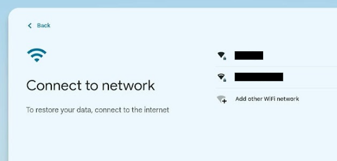 Select WiFi network